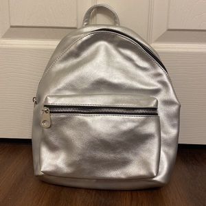 *NWOT* Silver Backpack